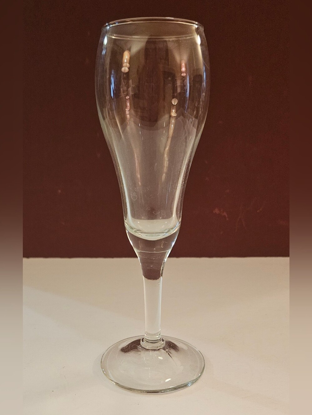 Stemmed Champagne Flute - Glass Classic Solid Clear Tapered 7.75in